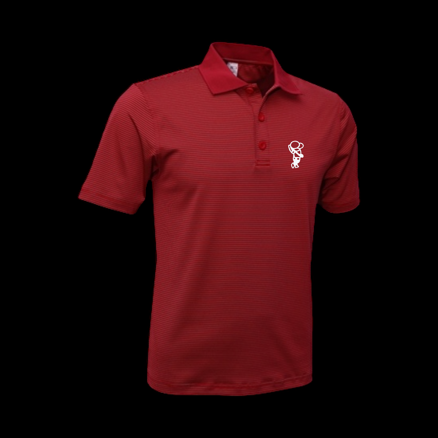 Golfer Bro Striped Polyester & Spandex Polo
