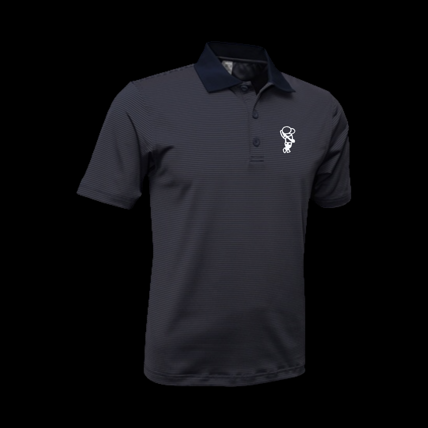 Golfer Bro Striped Polyester & Spandex Polo