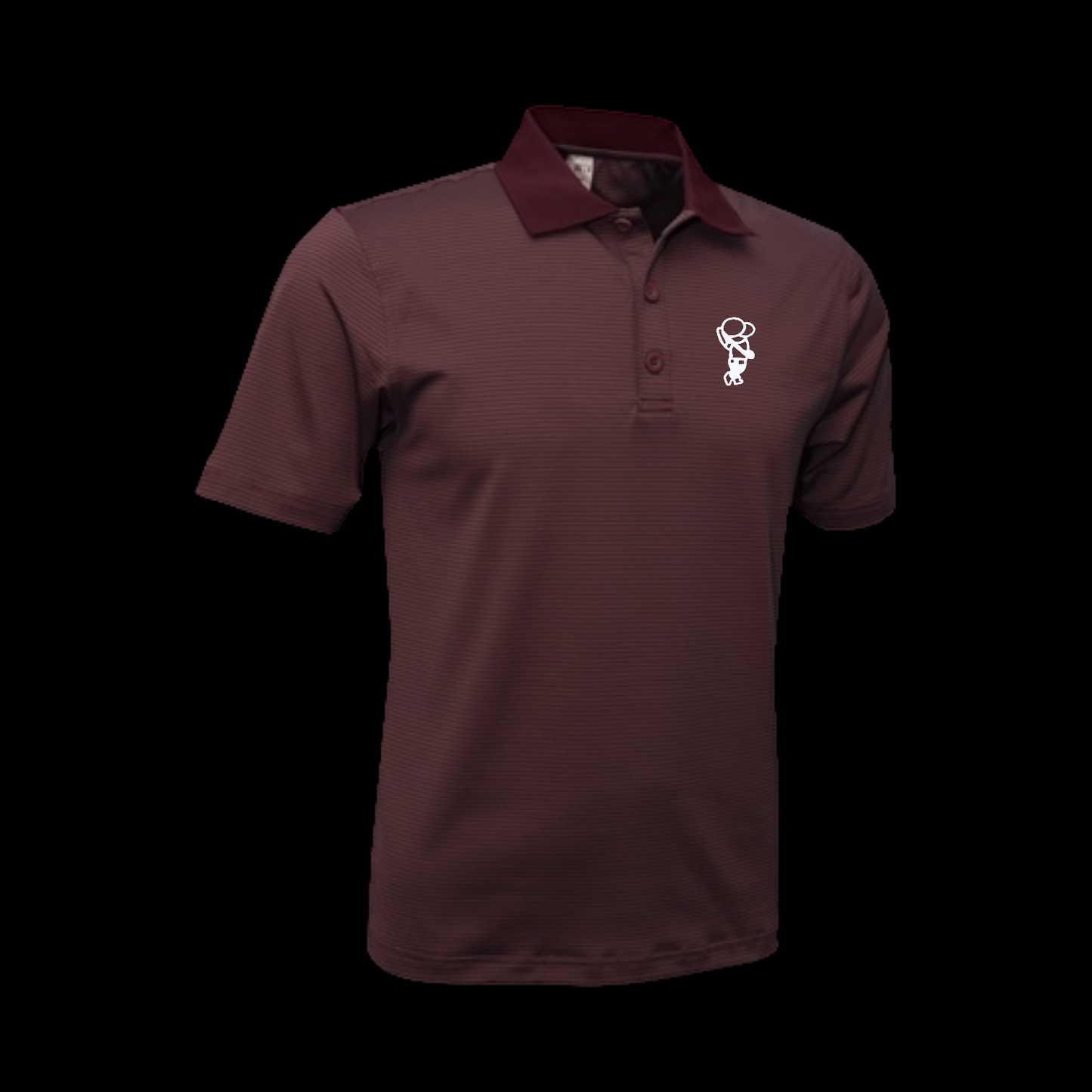 Golfer Bro Striped Polyester & Spandex Polo