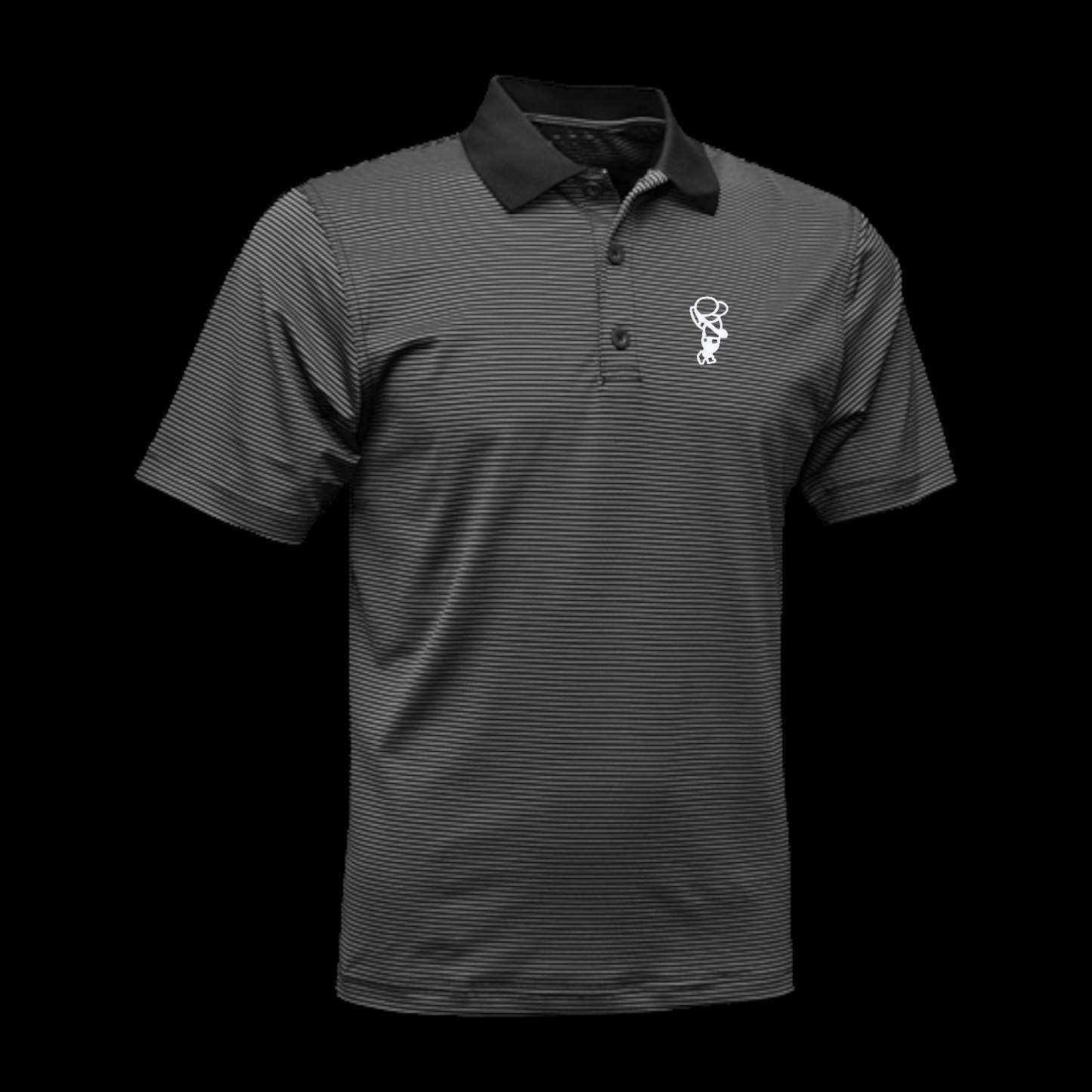 Golfer Bro Striped Polyester & Spandex Polo