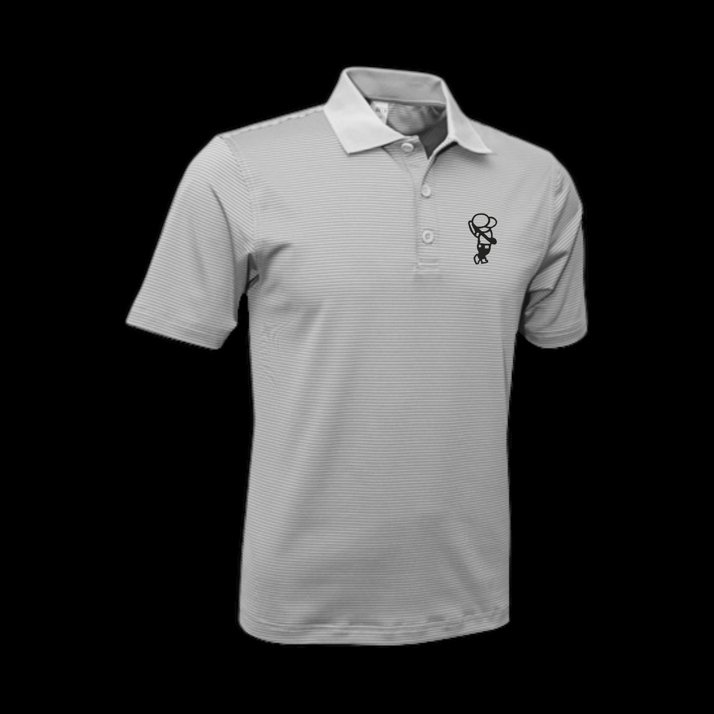 Golfer Bro Striped Polyester & Spandex Polo