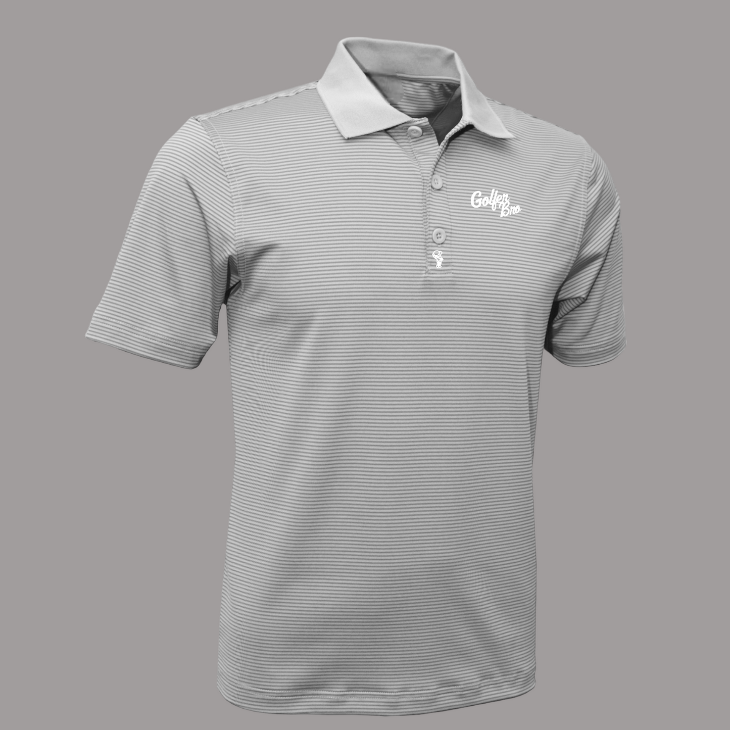 Golfer Bro Striped Polyester & Spandex Polo