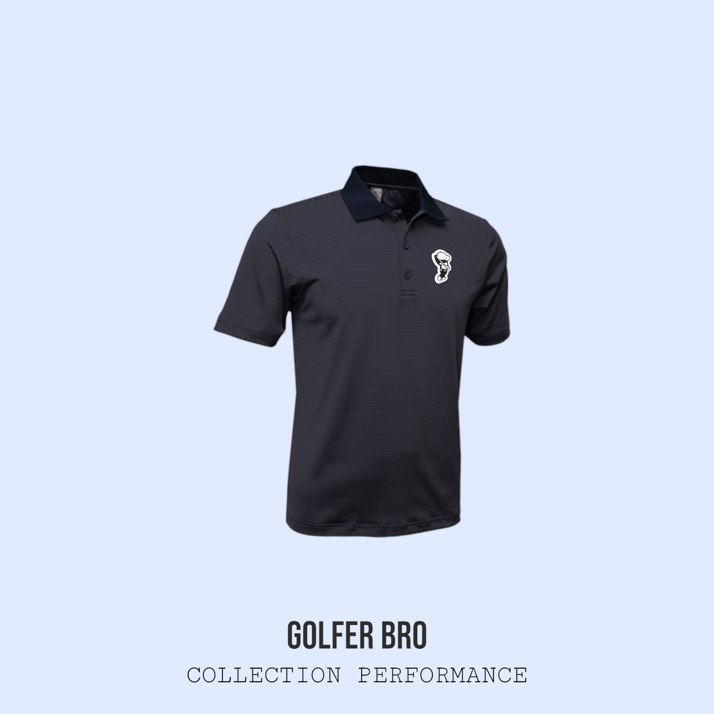 Golfer Bro Men's (PVC Logo) Polyester & Spandex Polo