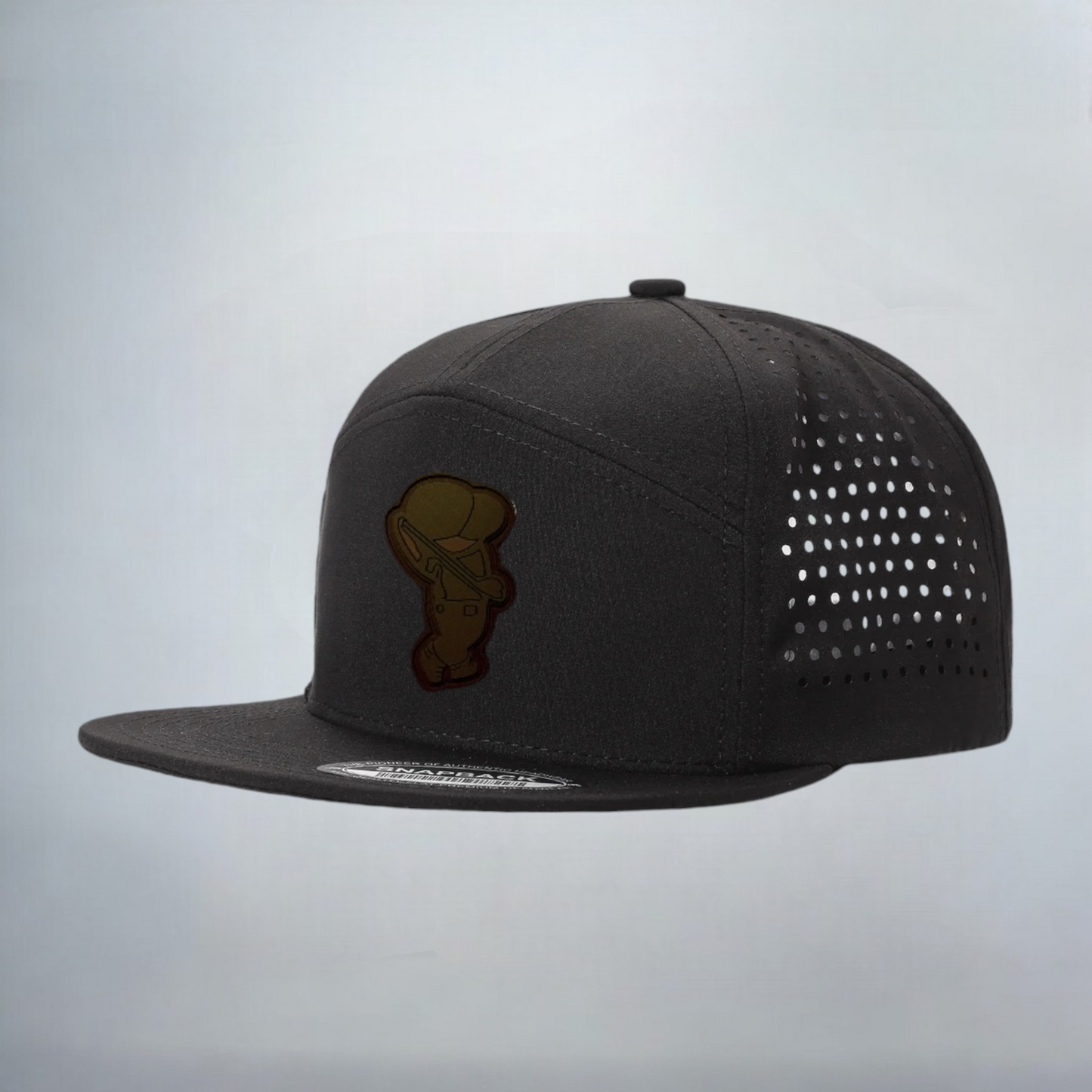 Golfer Bro 7 Panel Snapback (BLACK)