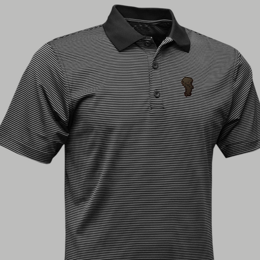 Golfer Bro Men's Polyester & Spandex Polo (BLACK)