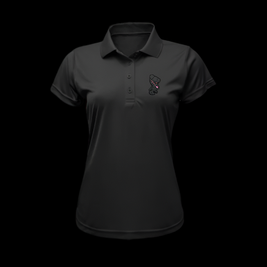 Golfer Bro Women's Performance Polo (BLACK)