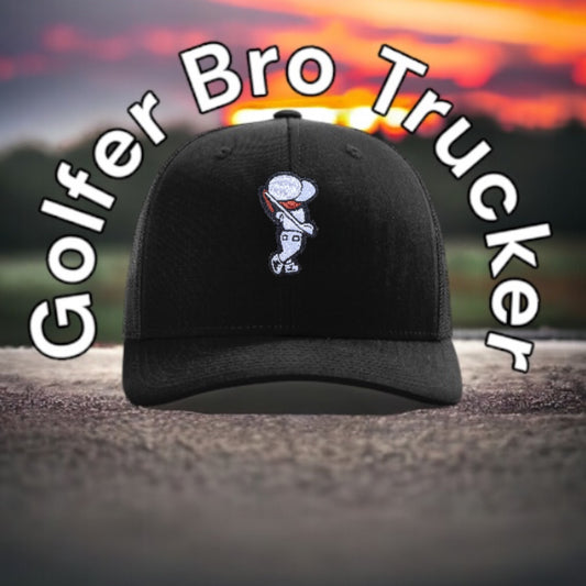 Golfer Bro Trucker (Black)