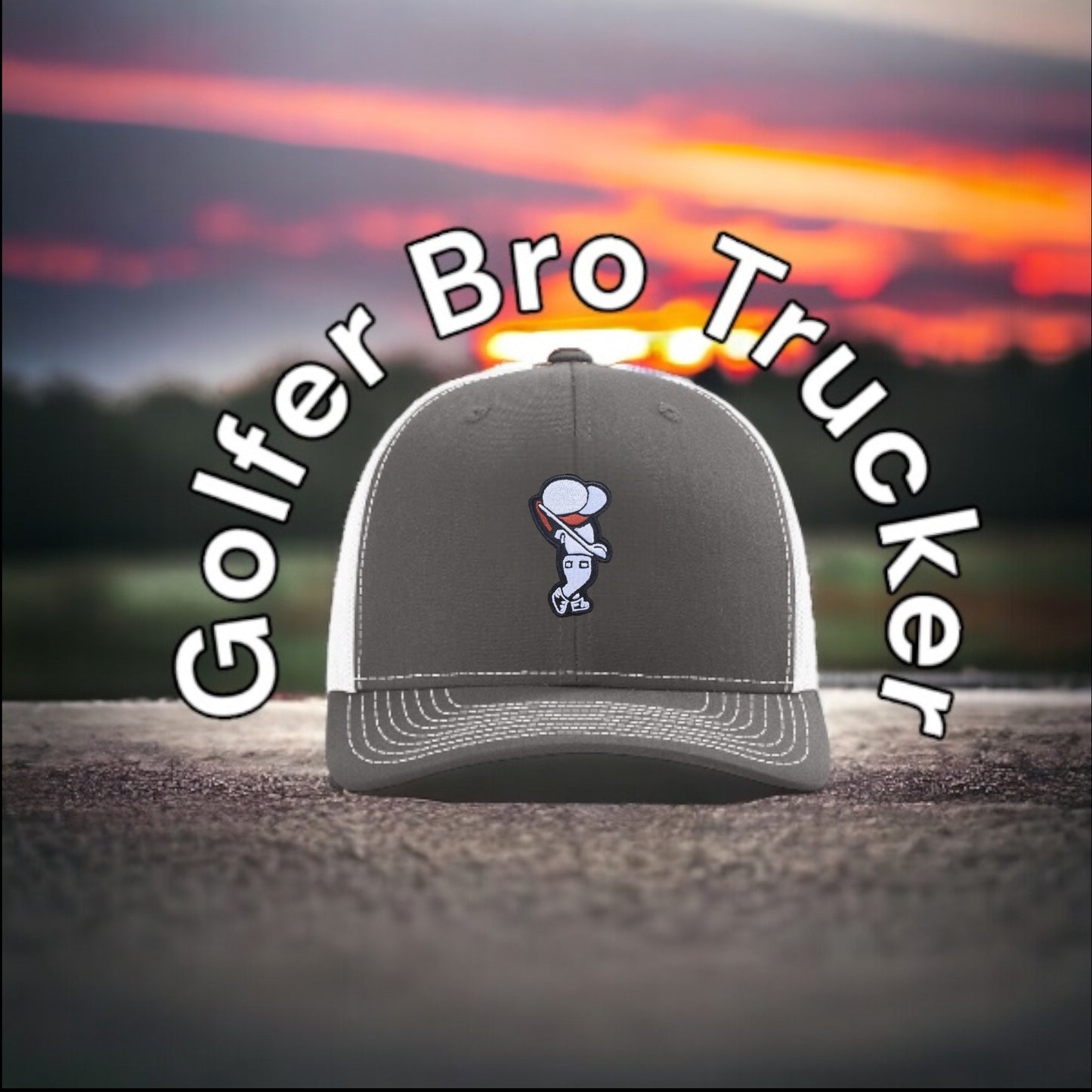 Golfer Bro Trucker (Black)