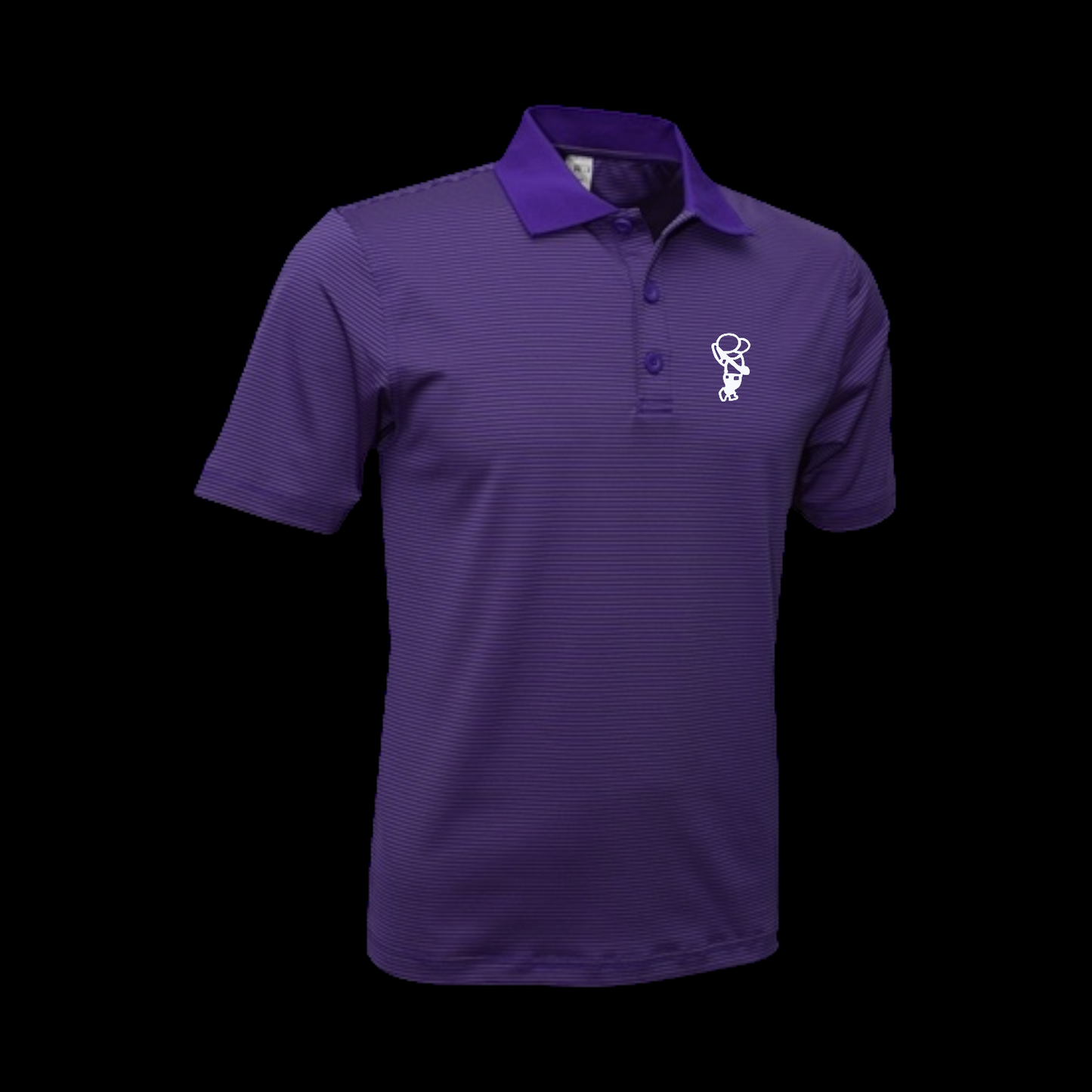 Golfer Bro Striped Polyester & Spandex Polo
