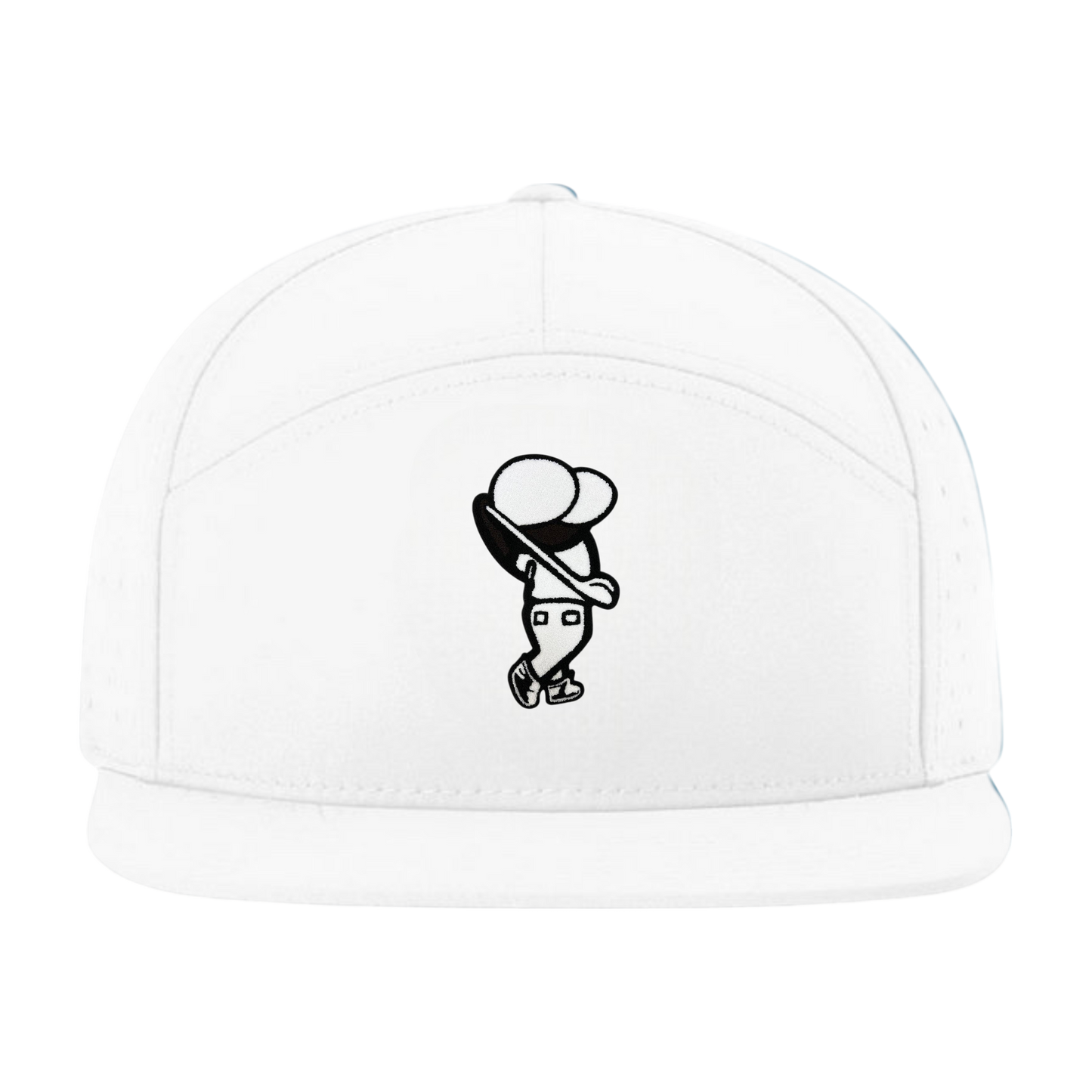 Golfer Bro 7 Panel Snapback (WHITE)