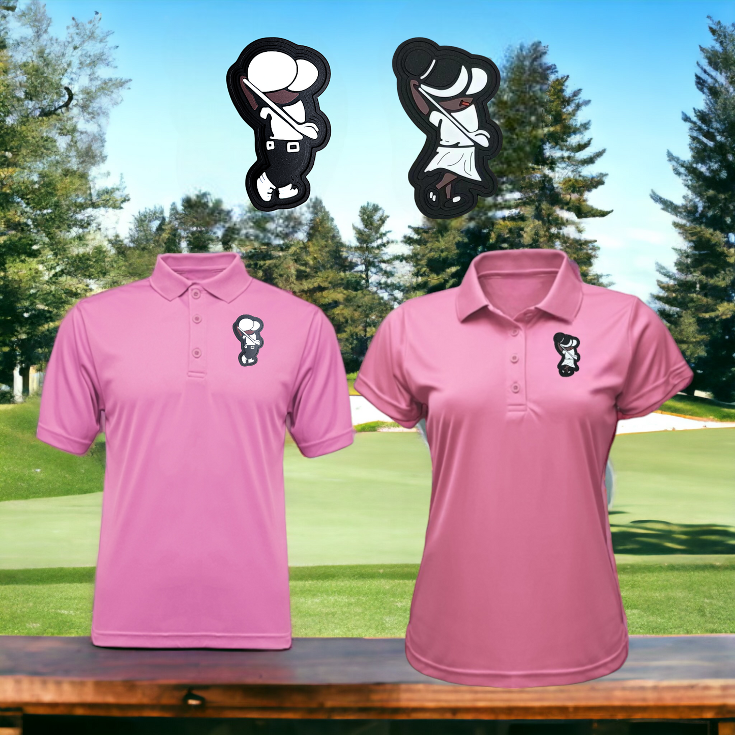 Golfer Bro Men’s or Ladies 4.2oz "PANK" Performance Polo