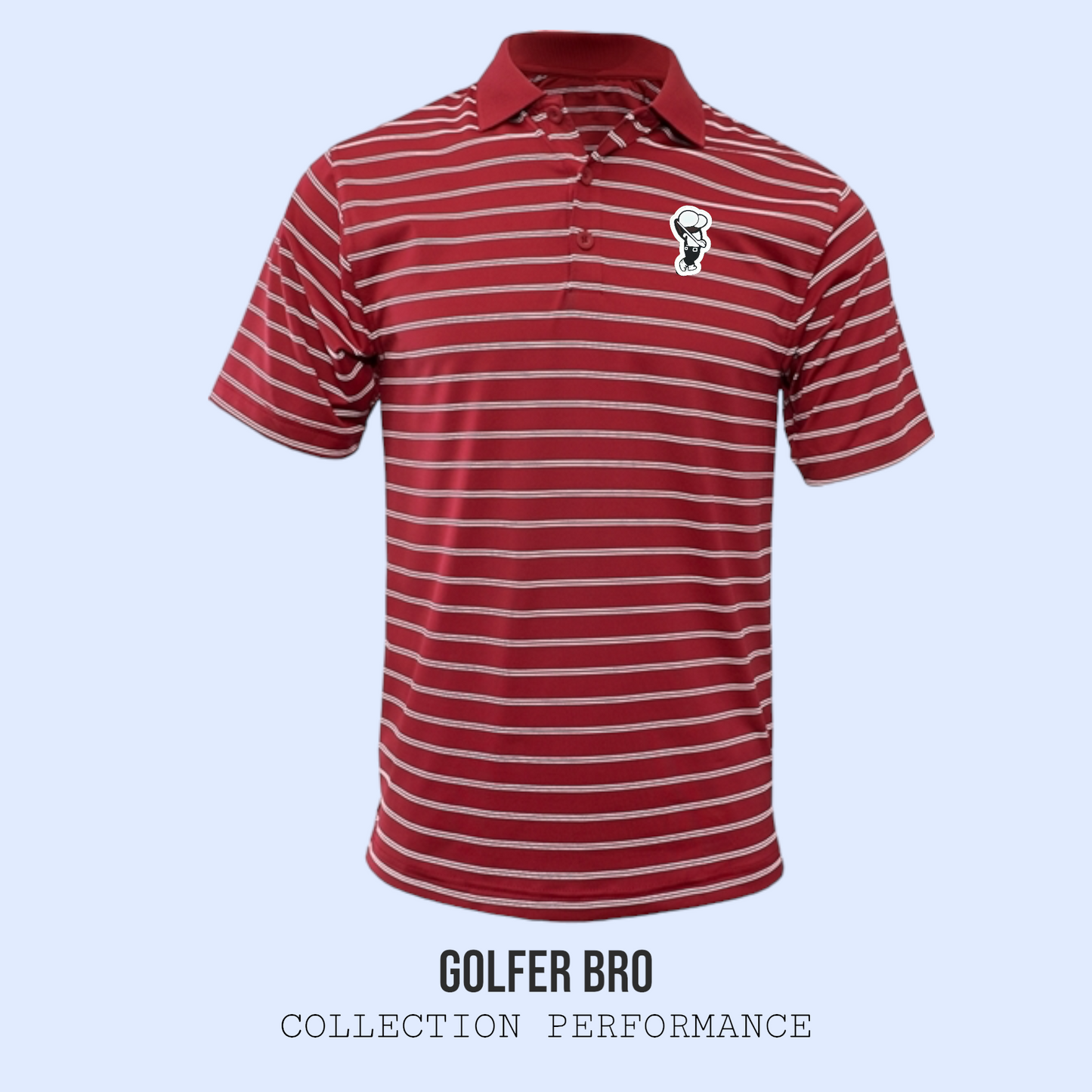 Golfer Bro Men's (PVC Logo) Polyester & Spandex Polo