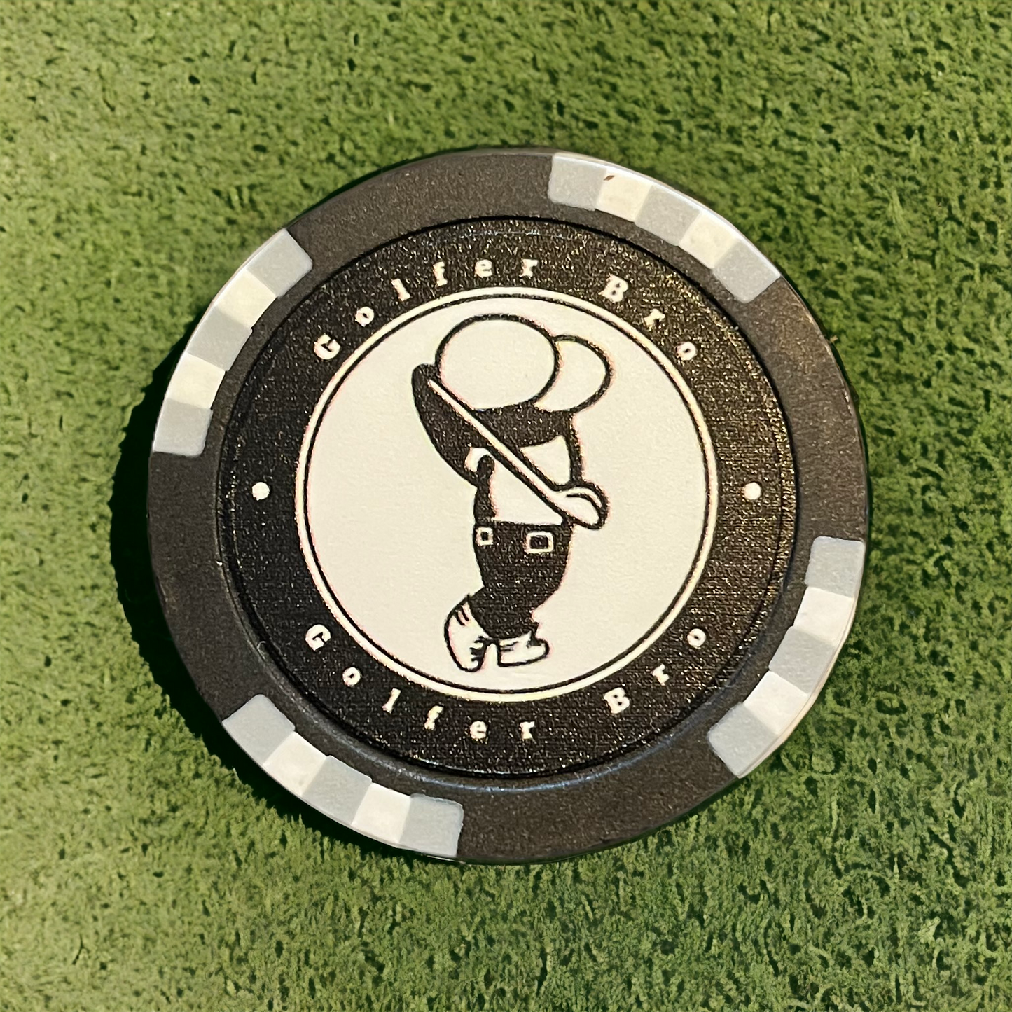 Golfer Bro Clay Poker Chip Ball Marker (2 Pack)